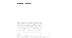 Desktop Screenshot of diseasealzheimers.com